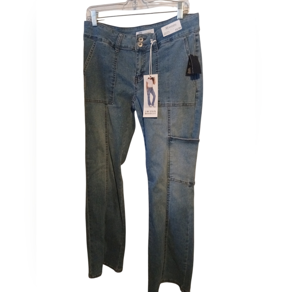 Blue Denim Cargo Jeans